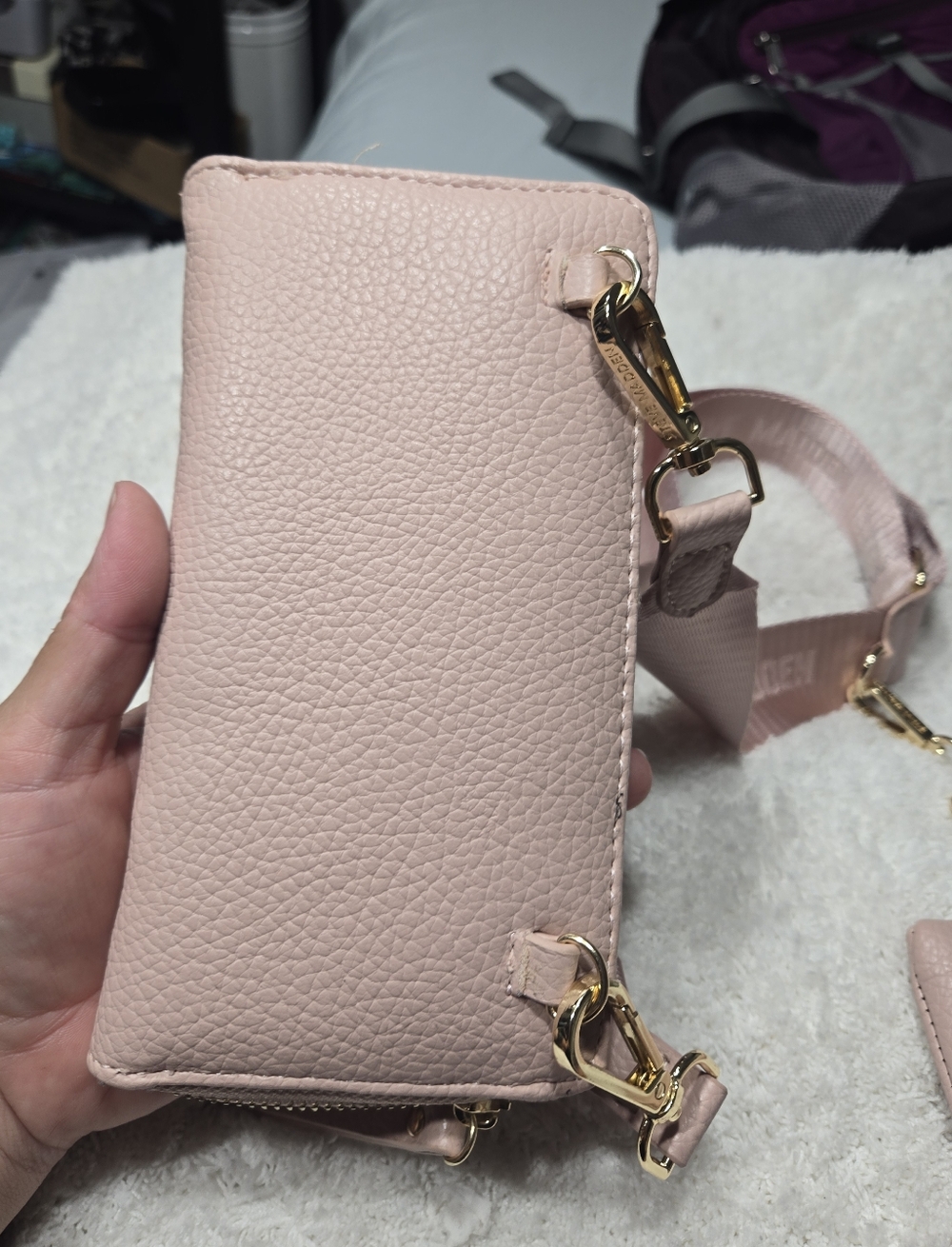 Steve Madden Pink Crossbody Wallet Bag With Coin Purse New - Picture 5 of 12